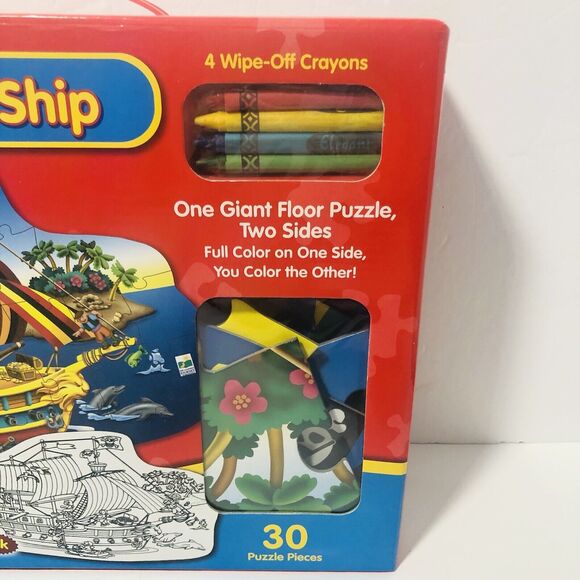 The Learning Journey Puzzle Giant Pirate Ship 30 Pc Floor Puzzle 3' x 2' NEW - Picture 3 of 7